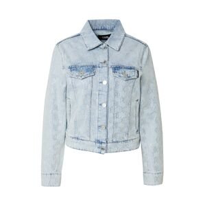 Karl Lagerfeld Prechodná bunda  modrá denim / strieborná