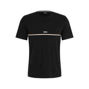 BOSS Black Tričko 'Unique'  farba ťavej srsti / čierna / biela