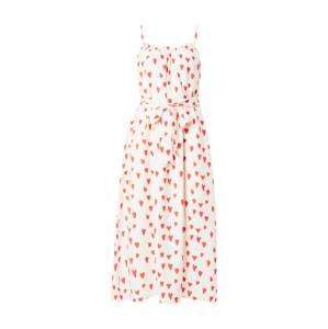 Compania Fantastica Letné šaty  karmínovo červená / prírodná biela