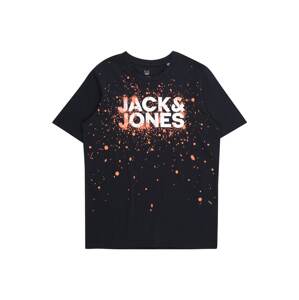 Jack & Jones Junior Tričko 'SPLASH'  námornícka modrá / marhuľová / biela