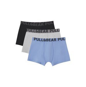Pull&Bear Boxerky  svetlomodrá / sivá / čierna