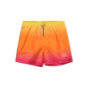 Jack & Jones Junior Plavecké šortky 'FIJI'  žltá / oranžová / ružová