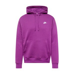 Nike Sportswear Mikina 'Club Fleece'  fialová / šedobiela