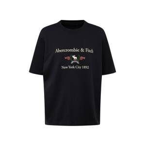 Abercrombie & Fitch Tričko 'HERITAGE'  zelená / krvavo červená / čierna / biela