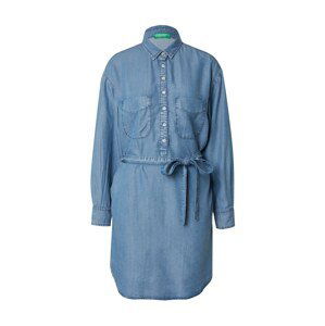 UNITED COLORS OF BENETTON Košeľové šaty  modrá denim