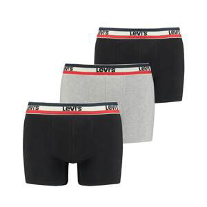 LEVI'S Boxerky  sivá / červená / čierna / biela