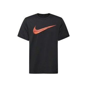 NIKE Funkčné tričko  oranžovo červená / tmavočervená / čierna