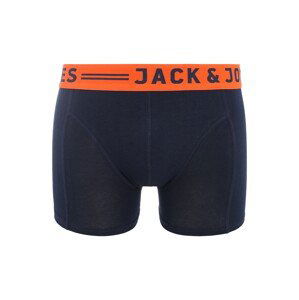 JACK & JONES Boxerky 'Sense'  tmavomodrá / oranžová