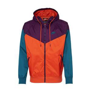Nike Sportswear Prechodná bunda  petrolejová / farba lesného ovocia / tmavooranžová