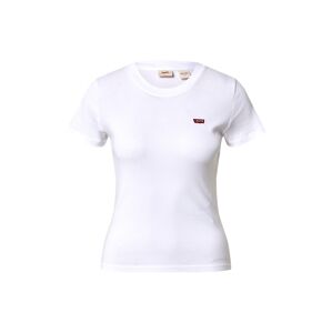 LEVI'S ® Tričko 'Rib Baby Tee'  červená / biela