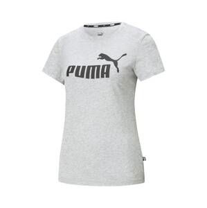 PUMA Tričko 'Essential Logo Tee'  sivá melírovaná / čierna