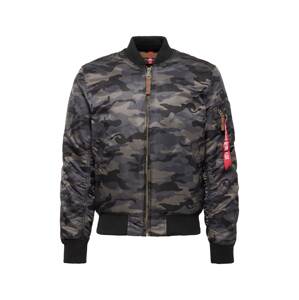 ALPHA INDUSTRIES Funkčná bunda 'MA-1 VF 59'  svetlosivá / tmavosivá / červená / čierna