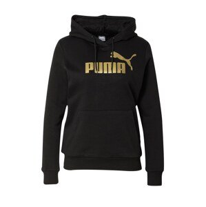 PUMA Športová mikina 'Essential'  zlatá / čierna