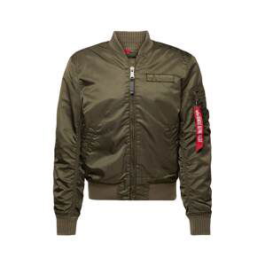 ALPHA INDUSTRIES Prechodná bunda  kaki / olivová / červená