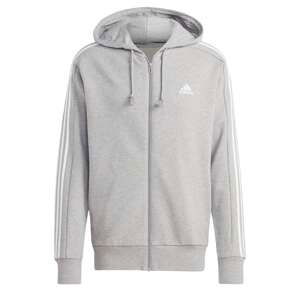 ADIDAS SPORTSWEAR Športová mikina so zipsom 'Essentials French Terry'  sivá melírovaná / biela