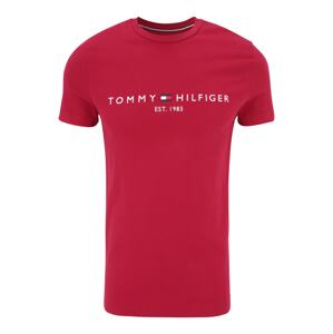 TOMMY HILFIGER Tričko  tmavomodrá / rubínová / biela