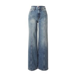 Tommy Jeans Džínsy 'CLAIRE WIDE LEG'  námornícka modrá / modrá denim / svetlohnedá / jasne červená