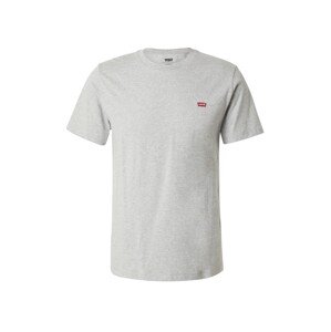 LEVI'S ® Tričko 'Original Housemark Tee'  sivá melírovaná / červená / biela