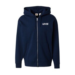 LEVI'S ® Tepláková bunda 'Relaxed Graphic Zipup'  modrá / svetlohnedá / biela