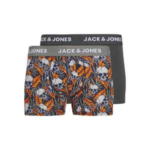 JACK & JONES Boxerky  svetlomodrá / sivá / oranžová / čierna