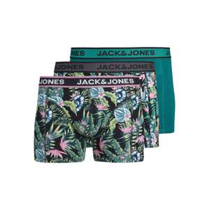 JACK & JONES Boxerky 'DREW'  smaragdová / ružová / čierna / biela