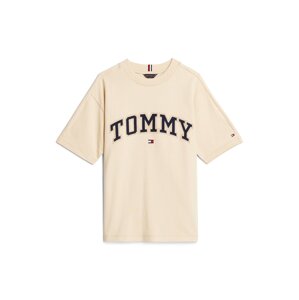 TOMMY HILFIGER Tričko  marhuľová / červená / čierna