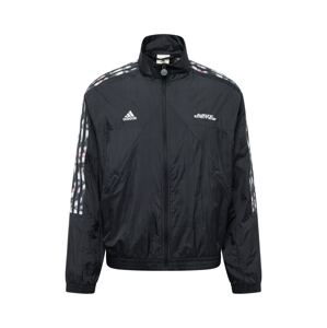 ADIDAS SPORTSWEAR Športová bunda 'Pride Tiro'  tmavosivá / neónovo ružová / čierna / biela