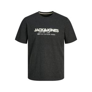 JACK & JONES Tričko 'JJALVIS'  čierna / biela