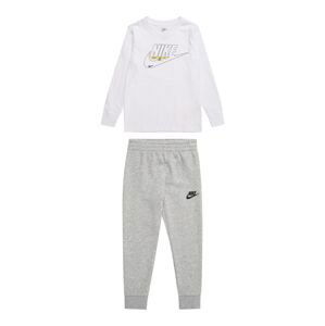 Nike Sportswear Joggingová súprava 'CLUB'  žltá / sivá melírovaná / čierna / biela