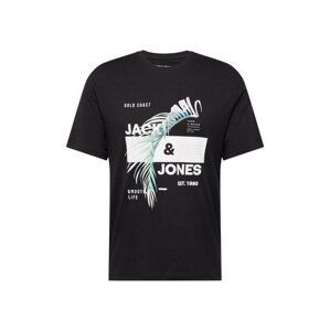 JACK & JONES Tričko 'JJCLARC'  svetlomodrá / čierna / biela