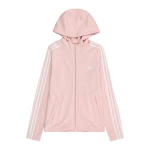 ADIDAS SPORTSWEAR Športová mikina so zipsom 'Essentials'  rosé / biela