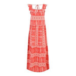 Vero Moda Tall Letné šaty 'VMDICTHE'  ohnivo červená / biela