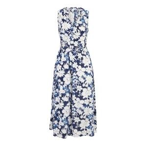 Gap Petite Šaty 'V-ZEN NK HALTER MAXI DRESS PRNT'  námornícka modrá / azúrová / biela