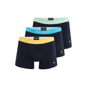 Lyle & Scott Boxerky 'BARCLAY'  námornícka modrá / neónovo modrá / žltá / pastelovo zelená