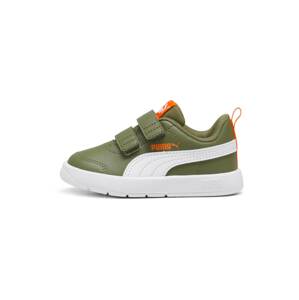 PUMA Tenisky 'Courtflex V3'  olivová / oranžová / biela