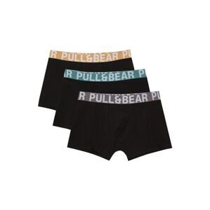 Pull&Bear Boxerky  tyrkysová / oranžová / čierna / biela