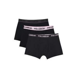 Pull&Bear Boxerky  tmavosivá / ružová / čierna