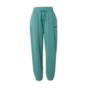 Nike Sportswear Nohavice 'PHOENIX FLEECE'  smaragdová / čierna