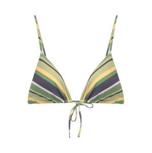 Pull&Bear Bikinový top 'PACIFIC'  modrosivá / žltá / zelená / orgovánová