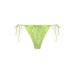 Pull&Bear Bikinové nohavičky  zelená / jablková / biela