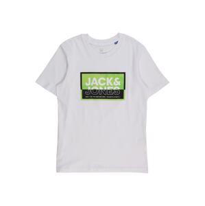 Jack & Jones Junior Tričko 'JCOLOGAN'  jablková / čierna / biela