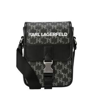 Karl Lagerfeld Taška cez rameno 'KLASSIK'  sivá / čierna / biela