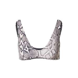 TOPSHOP Bikinový top  sivá / čierna / šedobiela