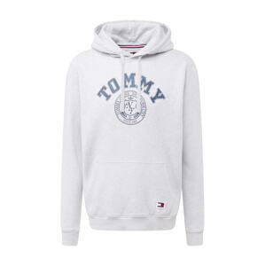 Tommy Jeans Mikina  zafírová / svetlosivá / červená / biela