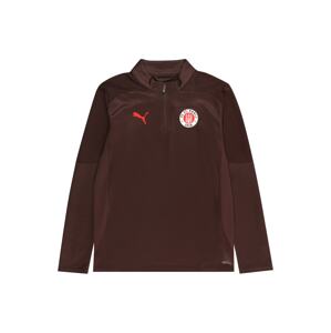 PUMA Funkčné tričko 'FCSP'  čokoládová / červená / biela