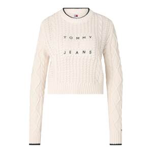 Tommy Jeans Sveter  námornícka modrá / biela ako vlna