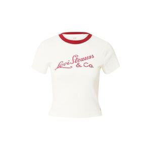 LEVI'S ® Tričko 'ESSENTIAL'  červená / biela