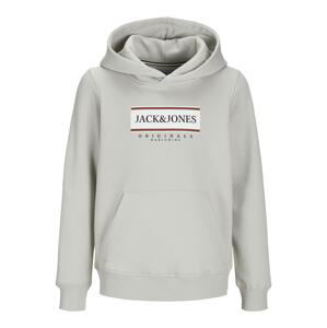 Jack & Jones Junior Mikina 'JORFREDERIKSBERG'  sivá / červená / biela