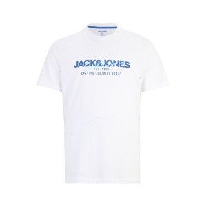 Jack & Jones Plus Tričko 'JJALVIS'  modrá / biela