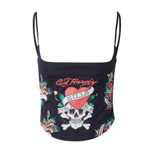 Ed Hardy Top 'LOVE KILLS'  nefritová / červená / čierna / biela